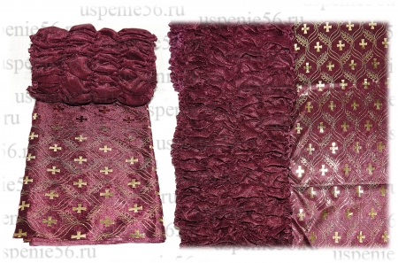 Обивка для гроба "Бархат с крестиками" image 1