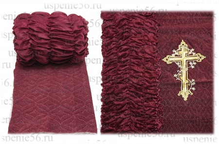 Обивка для гроба "Бархат с вышивкой".