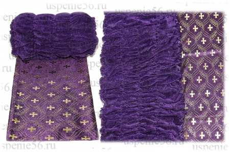 Обивка для гроба "Бархат с крестиками" image 2