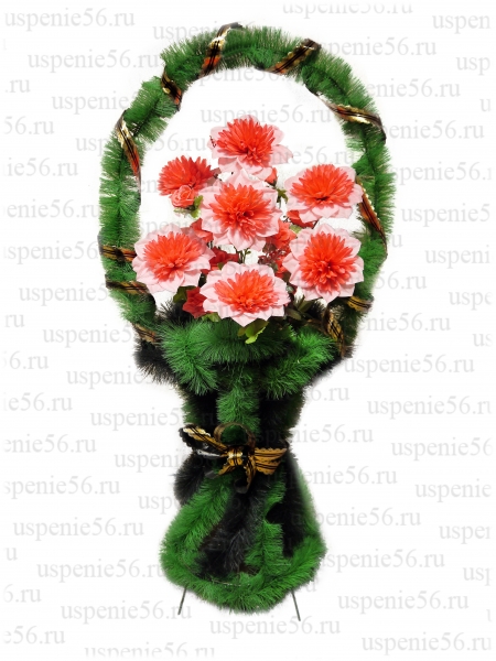 Венок "Корзина зебра".