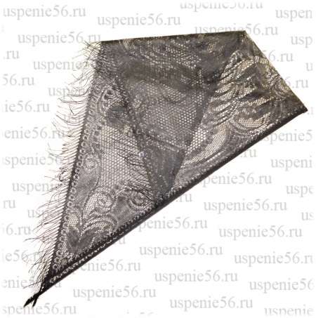 Косынка черная с бахромой image 2