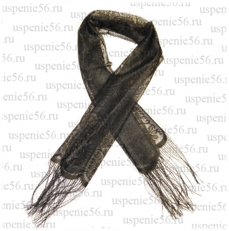 Шарф гипюровый с бахромой